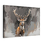 Tableaux Cerf avec des bois regardant l'appareil photo