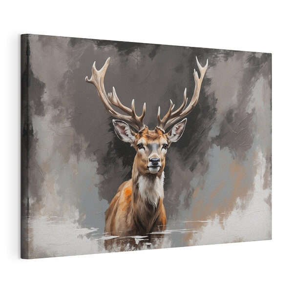 Tableaux Cerf avec des bois regardant l'appareil photo