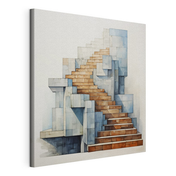 Aquarelle d'un escalier Tableaux Aquarelle d'un escalier