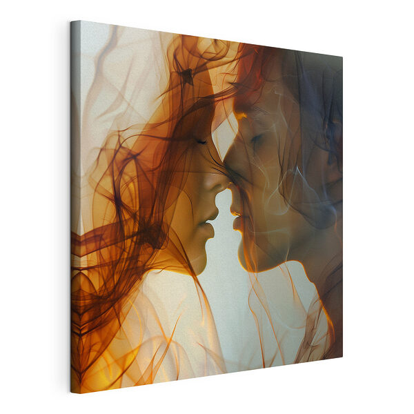 Tableaux Homme et femme avec de la fumée