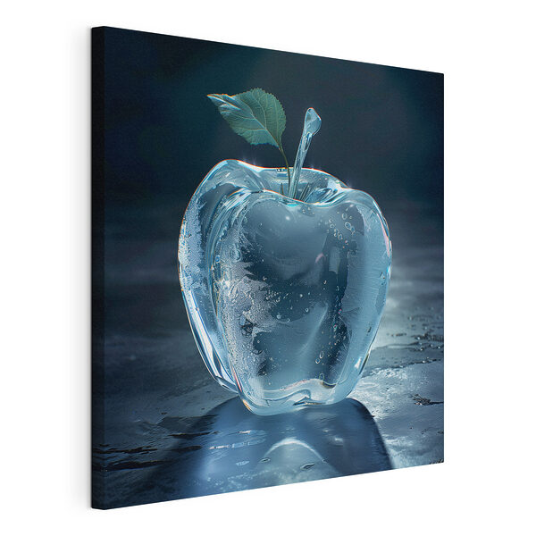 Une glace en forme de pomme avec une feuille Tableaux Une glace en forme de pomme avec une feuille