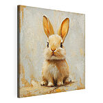 Tableaux Lapin en peluche sur toile de fond