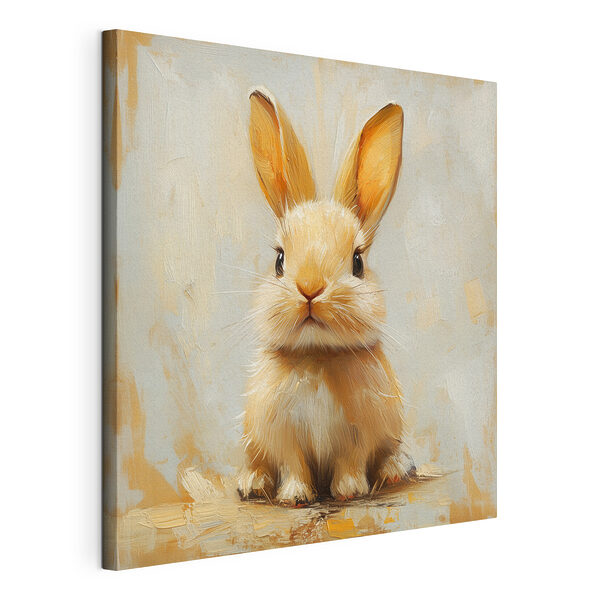 Lapin en peluche sur toile de fond Tableaux Lapin en peluche sur toile de fond