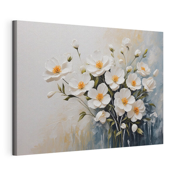 Tableaux Peinture de fleurs blanches
