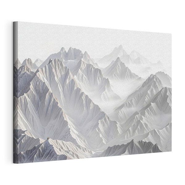 Tableaux Chaîne de montagnes enneigées avec nuages