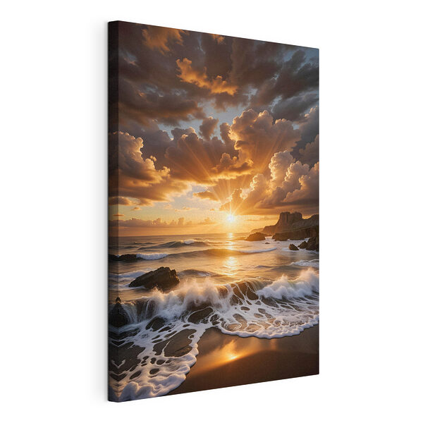Coucher de soleil sur une étendue d'eau Tableaux Coucher de soleil sur une étendue d'eau