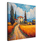 Tableaux Peinture d'une maison dans un champ de blé