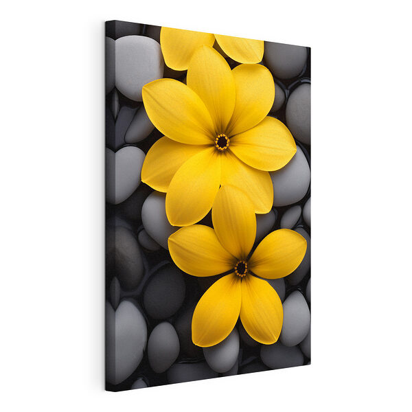 Fleurs jaunes sur un tas de pierres Tableaux Fleurs jaunes sur un tas de pierres