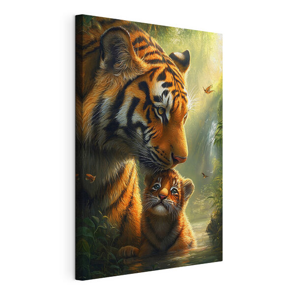 Tableaux Tigre et lionceau dans la jungle