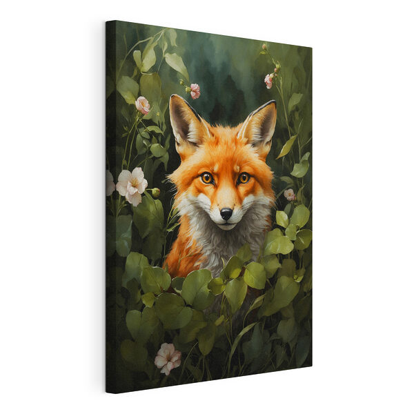 Renard dans un buisson Tableaux Renard dans un buisson