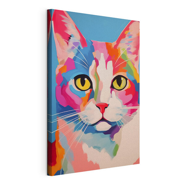 Peinture de chat colorée Tableaux Peinture de chat colorée