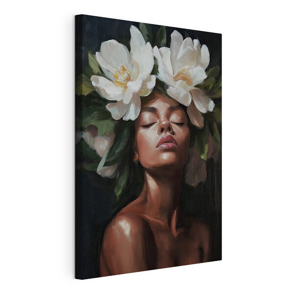 Femme avec des fleurs dans les cheveux Tableaux Femme avec des fleurs dans les cheveux