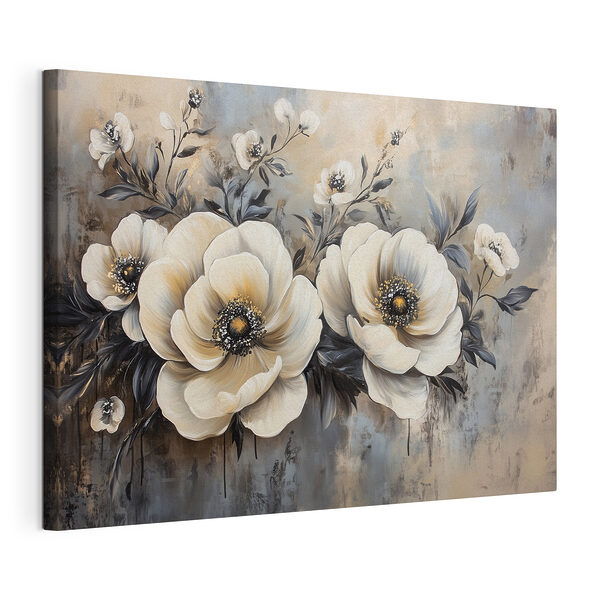 Tableaux Peinture de fleurs blanches