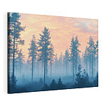 Tableaux Forêt brumeuse avec des arbres