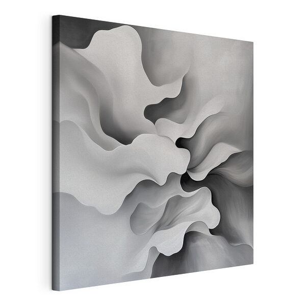 Art abstrait blanc et gris Tableaux Art abstrait blanc et gris