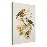 Tableaux Deux oiseaux sur une branche avec des fleurs
