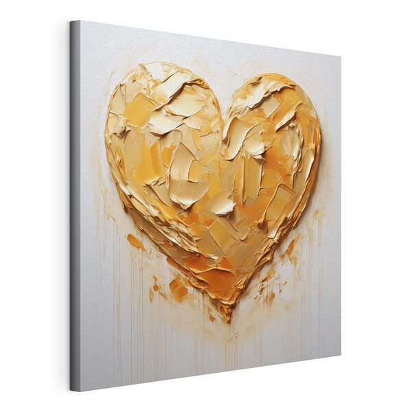 Objet en forme de cœur avec une éclaboussure de peinture Tableaux Objet en forme de cœur avec une éclaboussure de peinture
