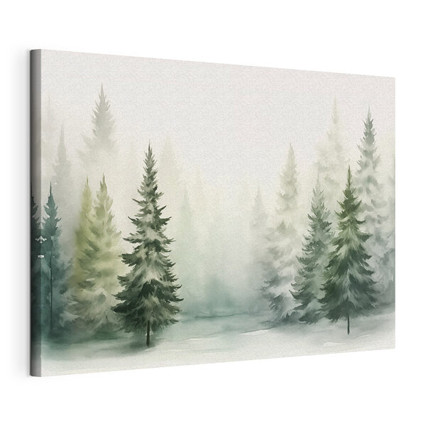 Aquarelle d'arbres dans le brouillard Tableaux Aquarelle d'arbres dans le brouillard