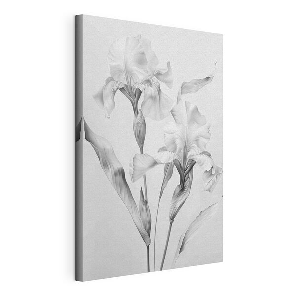 Tableaux Des fleurs délicates dans une élégance monochrome