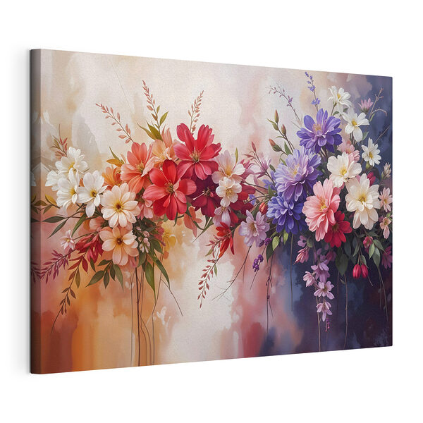 Tableaux Groupe de fleurs colorées