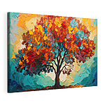 Tableaux Peinture d'un arbre aux feuilles colorées