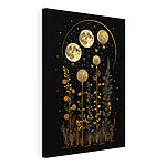 Tableaux Phases de la lune sur fond noir