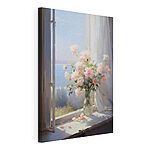 Tableaux Vase de fleurs devant une fenêtre