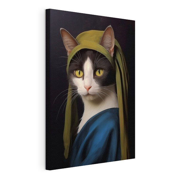 Chat portant un chapeau vert Tableaux Chat portant un chapeau vert