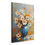 Tableaux Peinture de fleurs dans un vase bleu