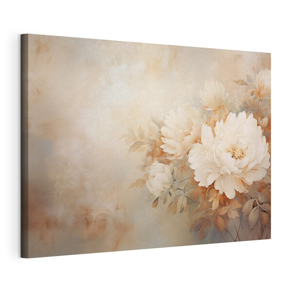 Tableaux Peinture de fleurs sur un mur