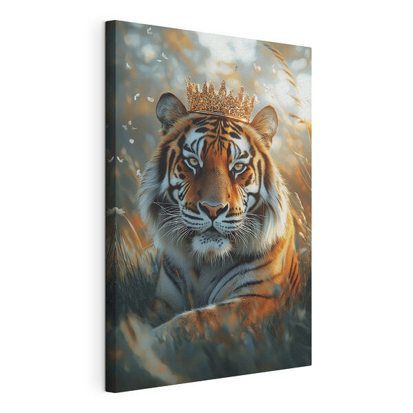 Tableaux Tigre avec une couronne