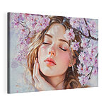 Tableaux Une douce beauté entourée de fleurs