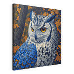 Tableaux Un hibou aux yeux jaunes