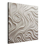 Tableaux Mur blanc avec des lignes ondulées