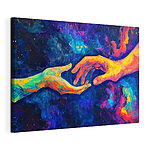 Tableaux Peinture de deux mains qui se touchent