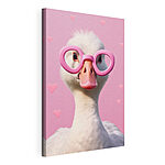 Tableaux Canard portant des lunettes roses