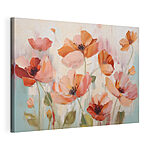 Tableaux Peinture de fleurs sur une surface blanche