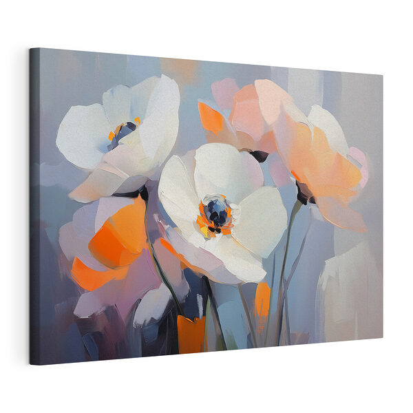 Peinture de fleurs blanches Tableaux Peinture de fleurs blanches