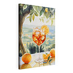 Tableaux Verre de glace et oranges