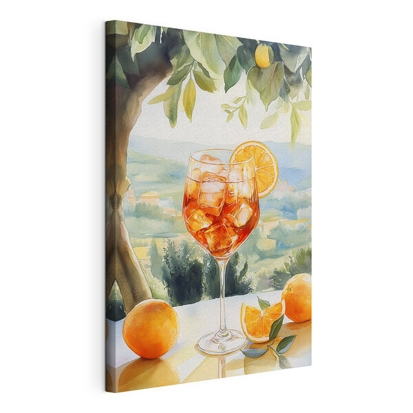 Tableaux Verre de glace et oranges