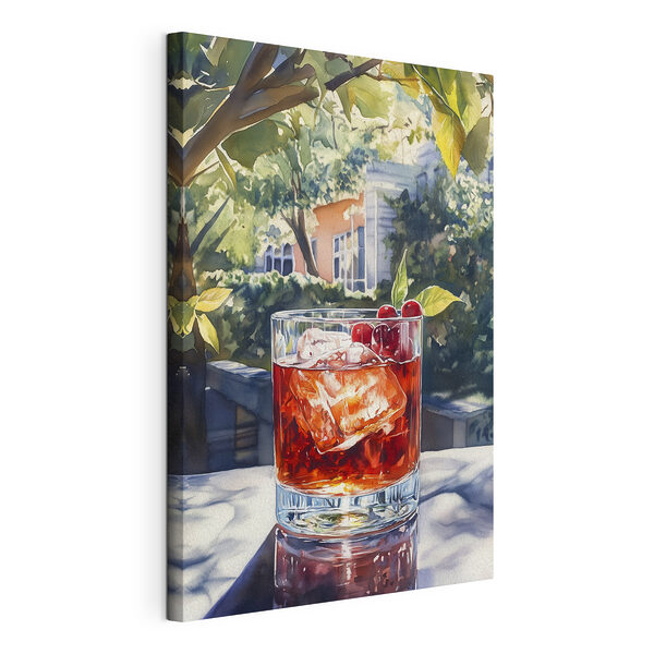 Tableaux Verre de glace et cerises