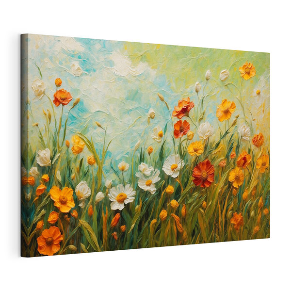 Peinture de fleurs dans un champ Tableaux Peinture de fleurs dans un champ