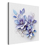 Tableaux Groupe de fleurs avec feuilles