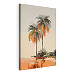 Tableaux Peinture de palmiers sur une plage