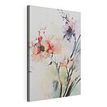 Tableaux Peinture de fleurs sur une surface blanche
