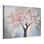 Tableaux Peinture d'un arbre avec des fleurs roses