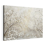 Tableaux Arbres couverts de neige dans un paysage enneigé
