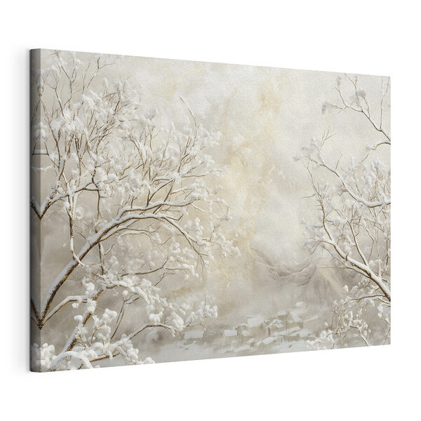 Arbres couverts de neige dans un paysage enneigé Tableaux Arbres couverts de neige dans un paysage enneigé