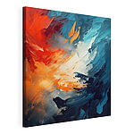 Tableaux Peinture de couleurs bleu et orange