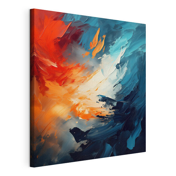 Peinture de couleurs bleu et orange Tableaux Peinture de couleurs bleu et orange